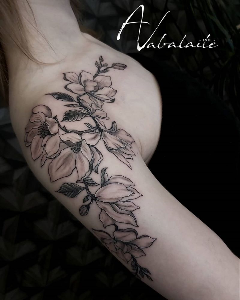 30 Beautiful Magnolia Tattoos You Will Love