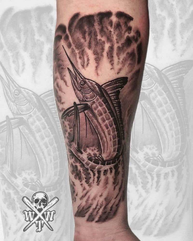 30 Pretty Marlin Tattoos You Will Love