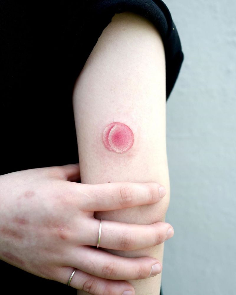 30 Pretty Peach Tattoos for Women You Will Love