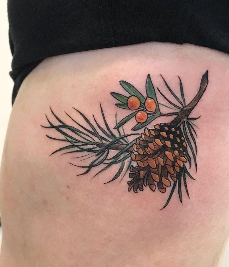 30 Pretty Pinecone Tattoos to Inspire You