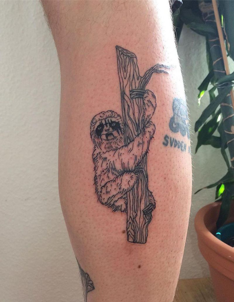 30 Cute Sloth Tattoos for You to Enjoy