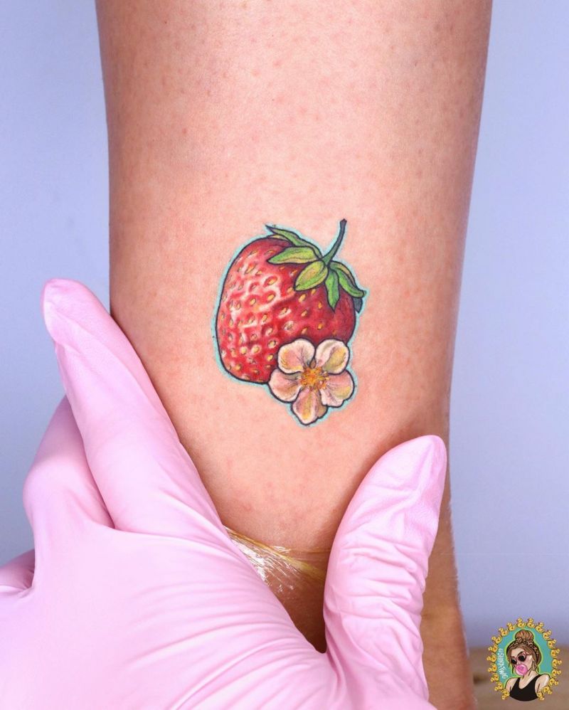 30 Pretty Strawberry Tattoos You Will Love