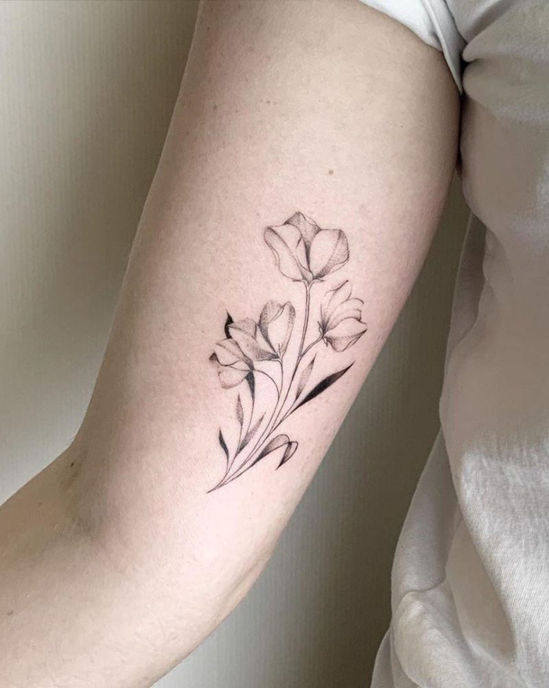 30 Pretty Sweet Pea Tattoos You Will Love