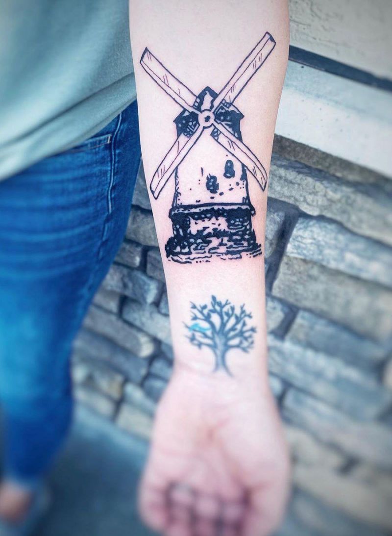 30 Pretty Windmill Tattoos Show Your Temperament