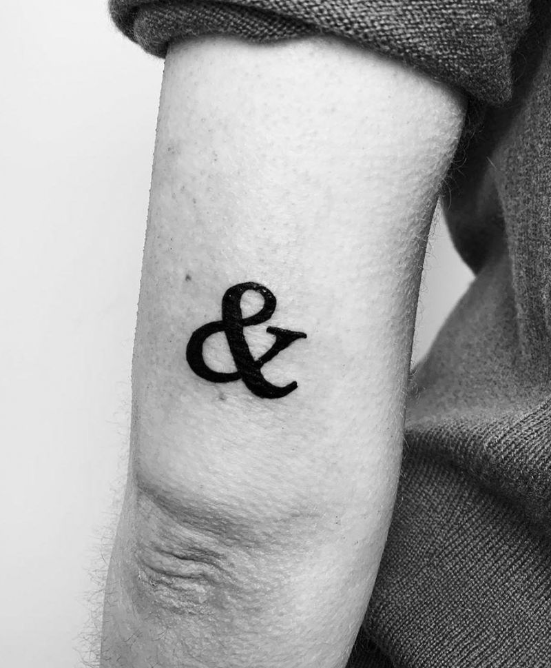 30 Pretty Ampersand Tattoos to Inspire You