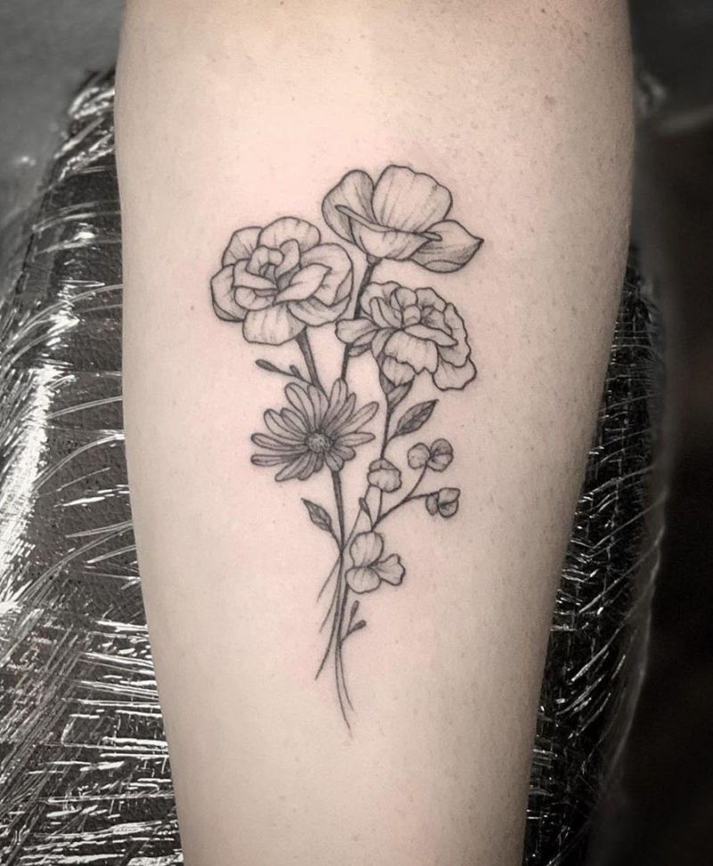 30 Pretty Carnation Tattoos You Will Love