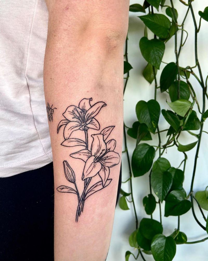 30 Pretty Lily Tattoos to Inspire You