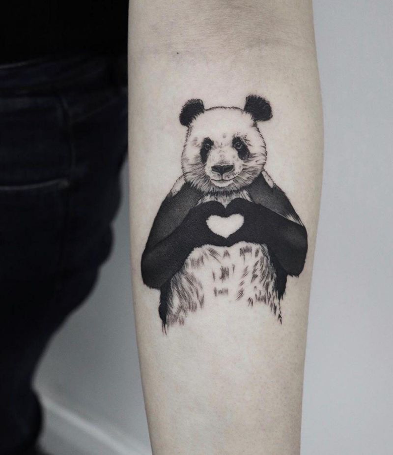 30 Adorable Panda Tattoos Make You Want to Laugh