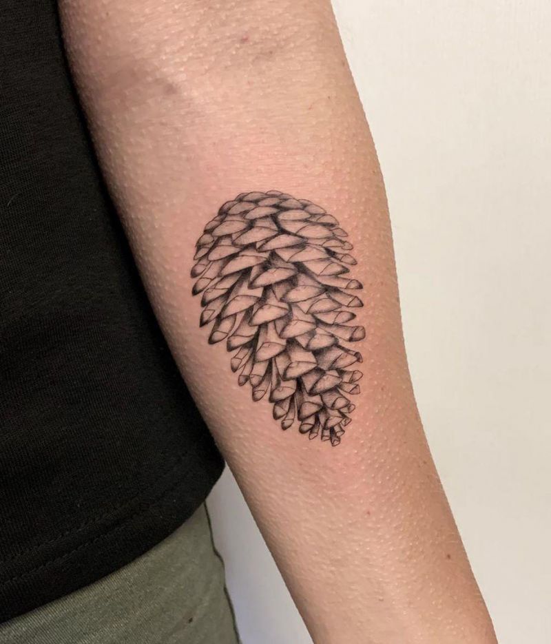 30 Pretty Pinecone Tattoos to Inspire You