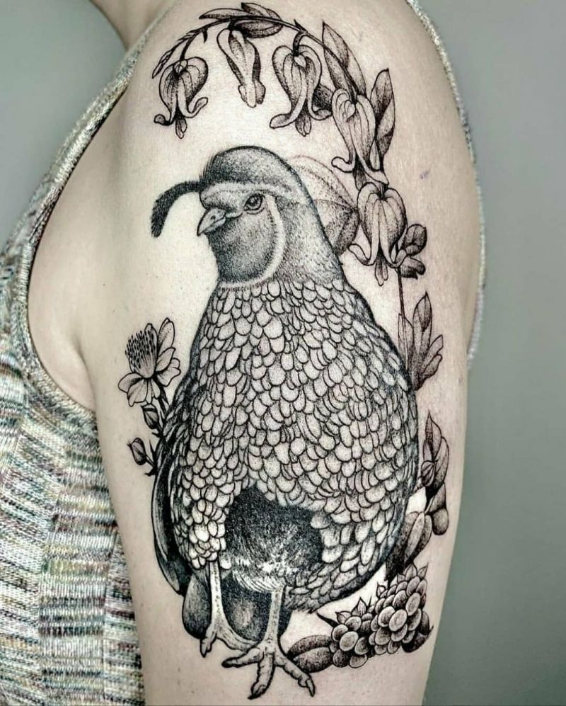 30 Pretty Quail Tattoos to Inspire You