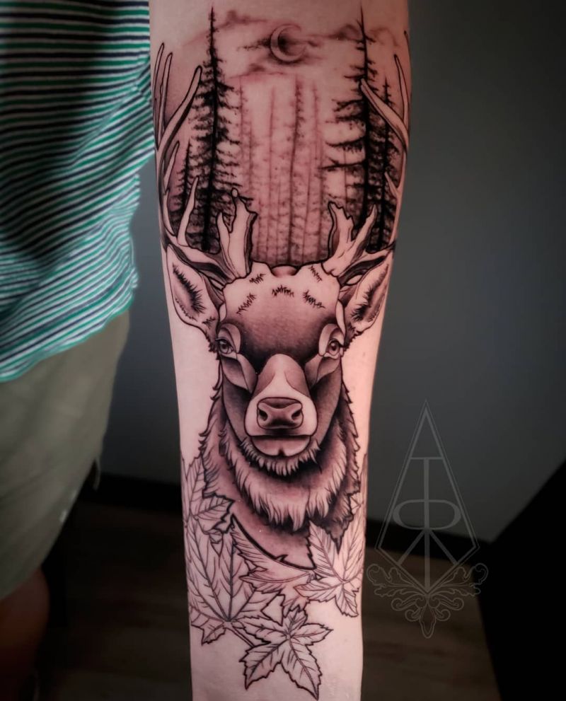 30 Pretty Stag Tattoos That Improve Your Taste