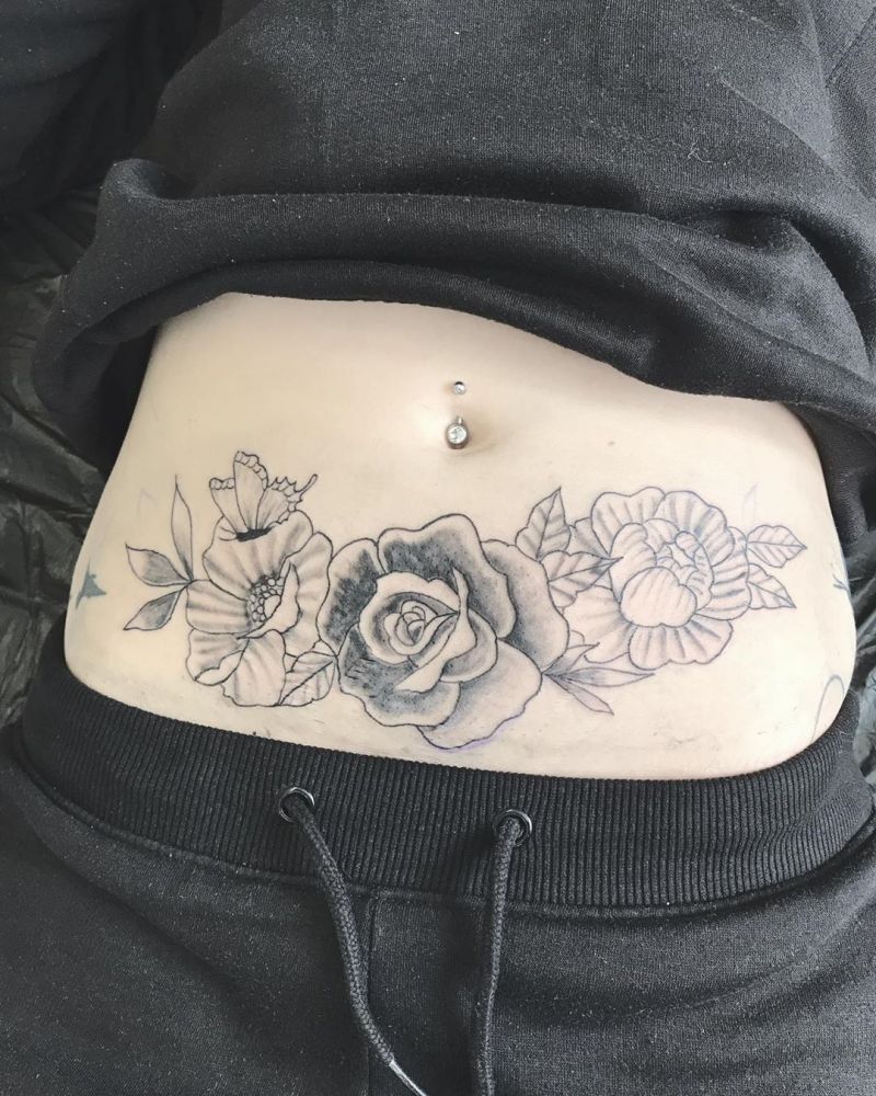 30 Pretty Stomach Tattoos You Will Love