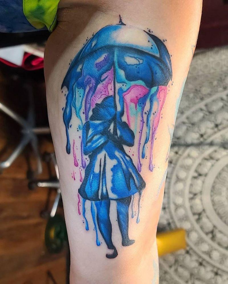 30 Creative Umbrella Tattoos Shelter You from The Wind and Rain