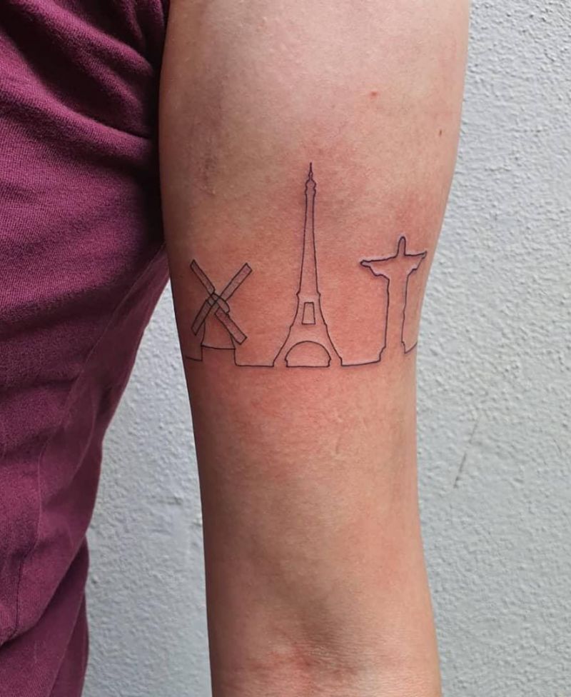 30 Pretty Windmill Tattoos Show Your Temperament