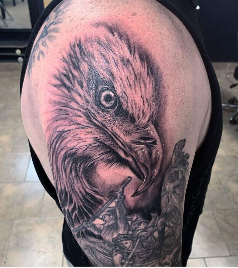 30 Pretty Bald Eagle Tattoos for Men