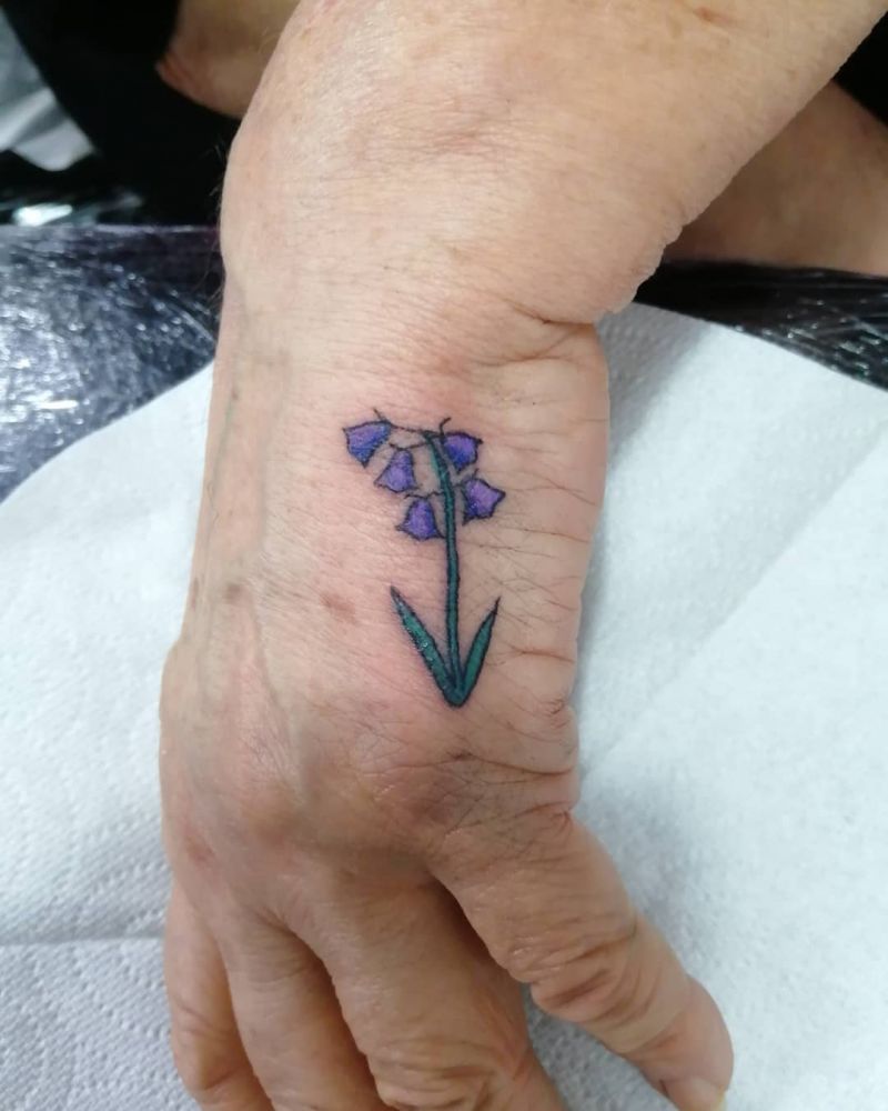 30 Elegant Bluebell Flower Tattoos You Can't Help Trying