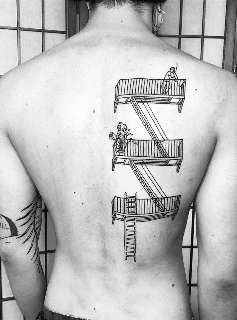 30 Meaningful Ladder Tattoos to Inspire You