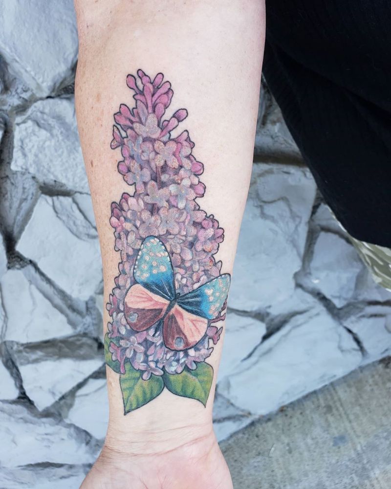 30 Pretty Lilac Tattoos to Inspire You