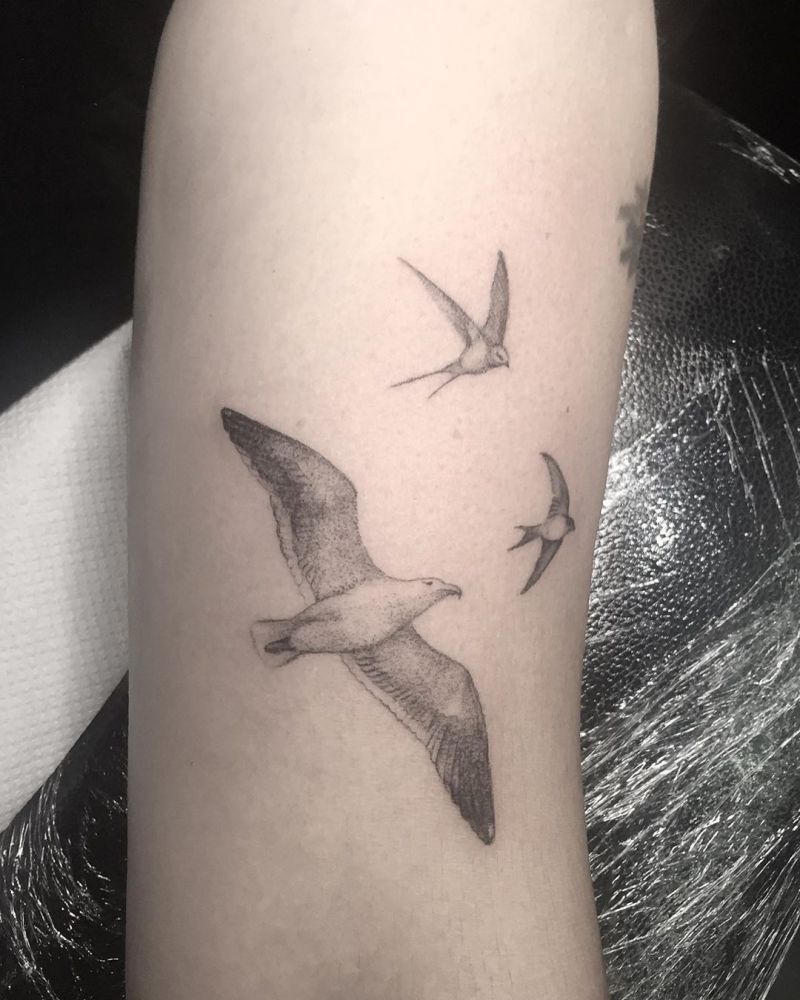 30 Great Seagull Tattoos You Want to Try