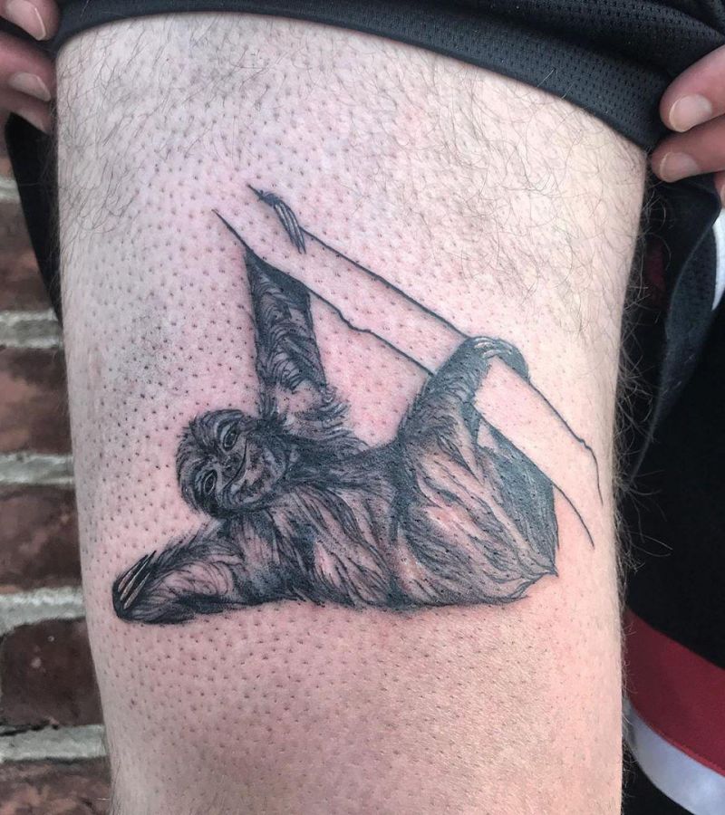 30 Cute Sloth Tattoos for You to Enjoy