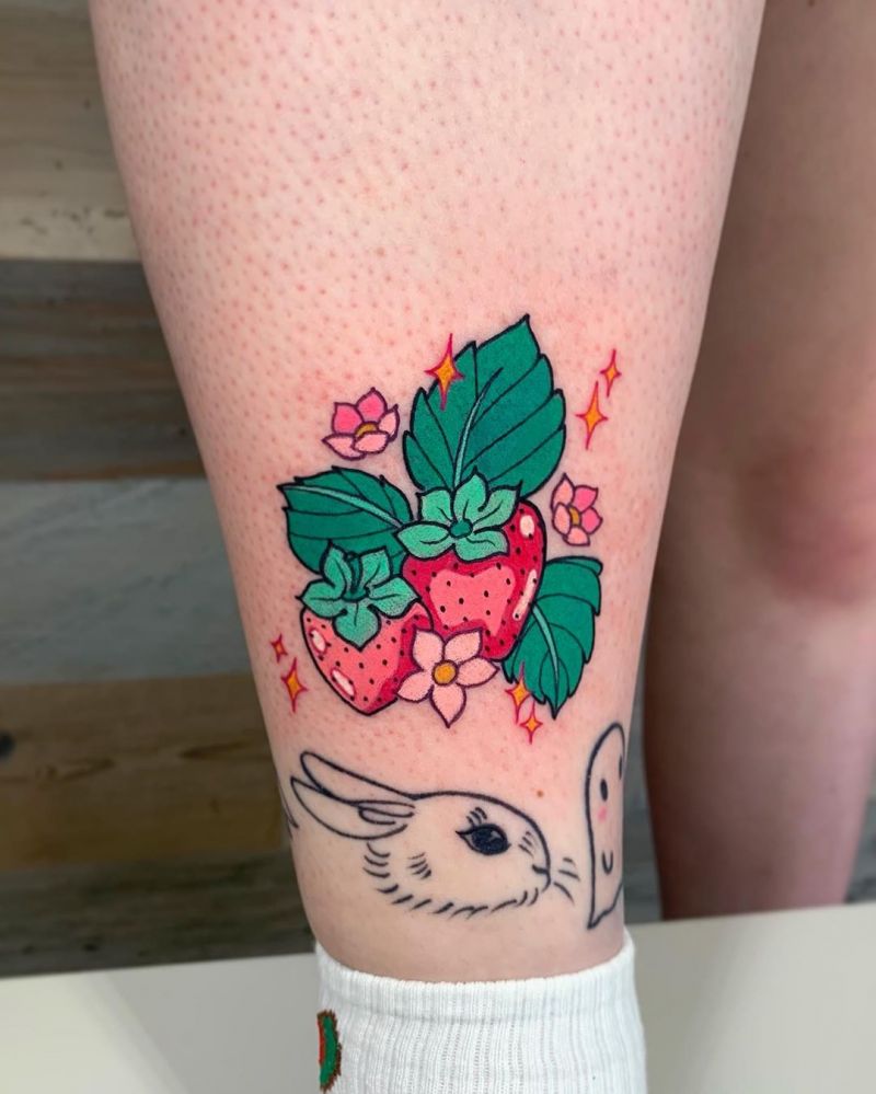 30 Pretty Strawberry Tattoos You Will Love