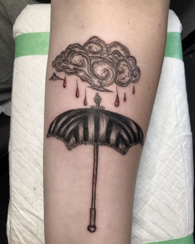 30 Creative Umbrella Tattoos Shelter You from The Wind and Rain