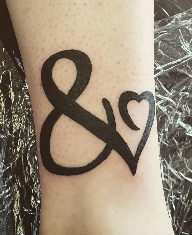 30 Pretty Ampersand Tattoos to Inspire You