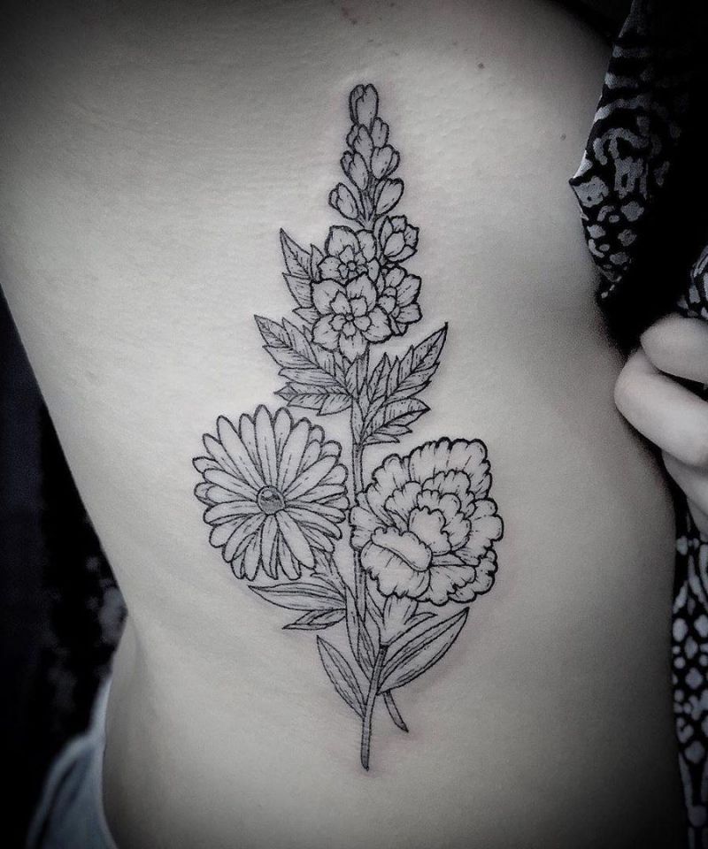 30 Pretty Aster Tattoos for Your Inspiration