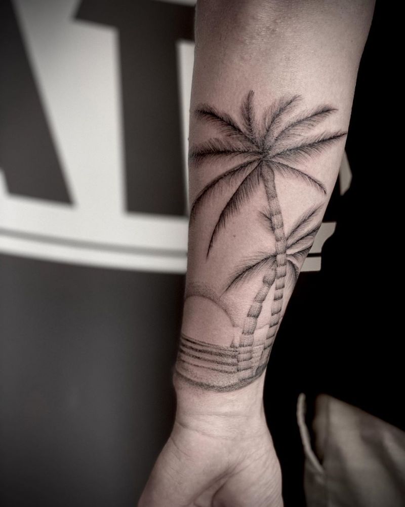 30 Pretty Beach Tattoos Hope to Inspire You