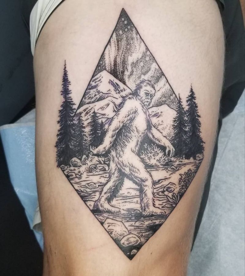 30 Creative Bigfoot Tattoos You Will Love