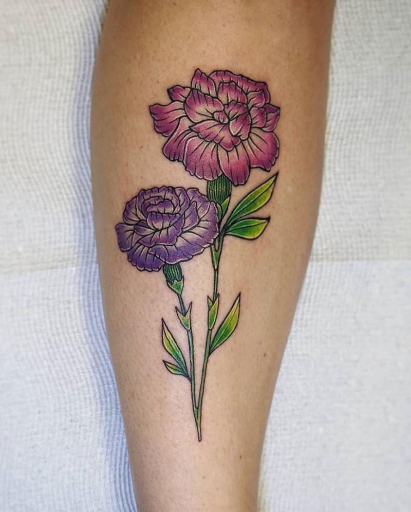 30 Pretty Carnation Tattoos You Will Love