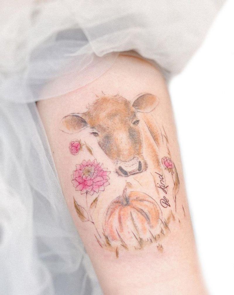 30 Pretty Cow Tattoos You Will Love to Try