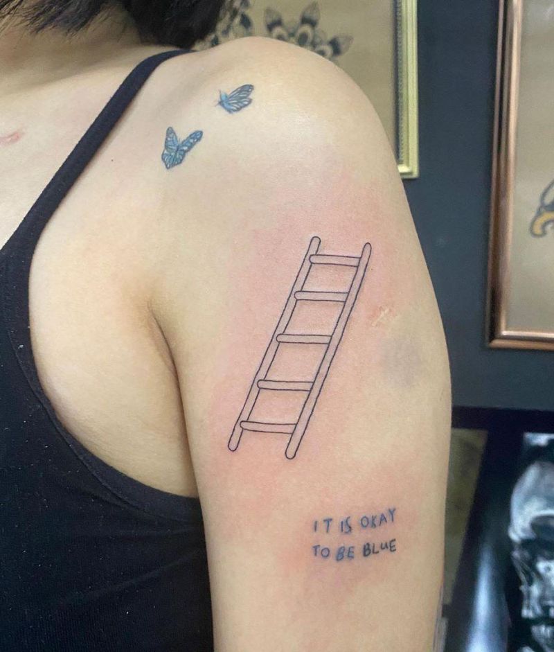 30 Meaningful Ladder Tattoos to Inspire You