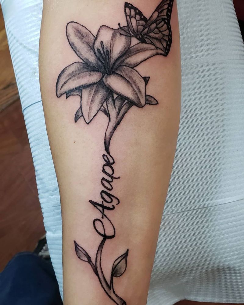 30 Pretty Lily Tattoos to Inspire You