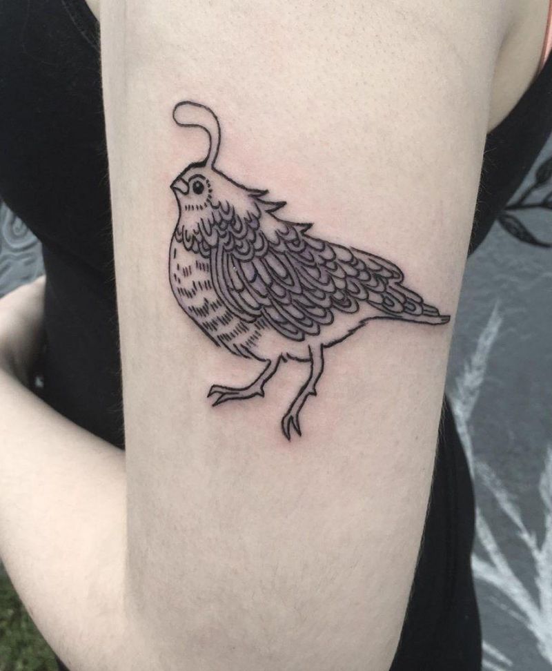 30 Pretty Quail Tattoos to Inspire You