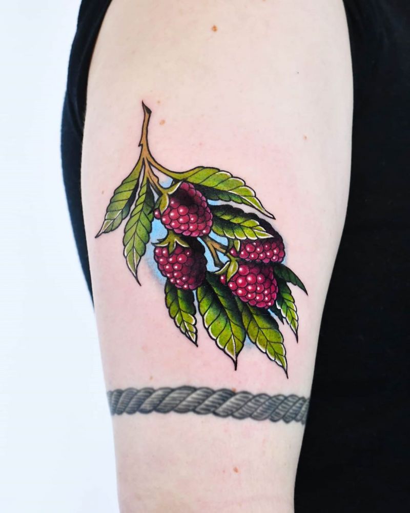 30 Elegant Raspberry Tattoos You Can't Help Trying