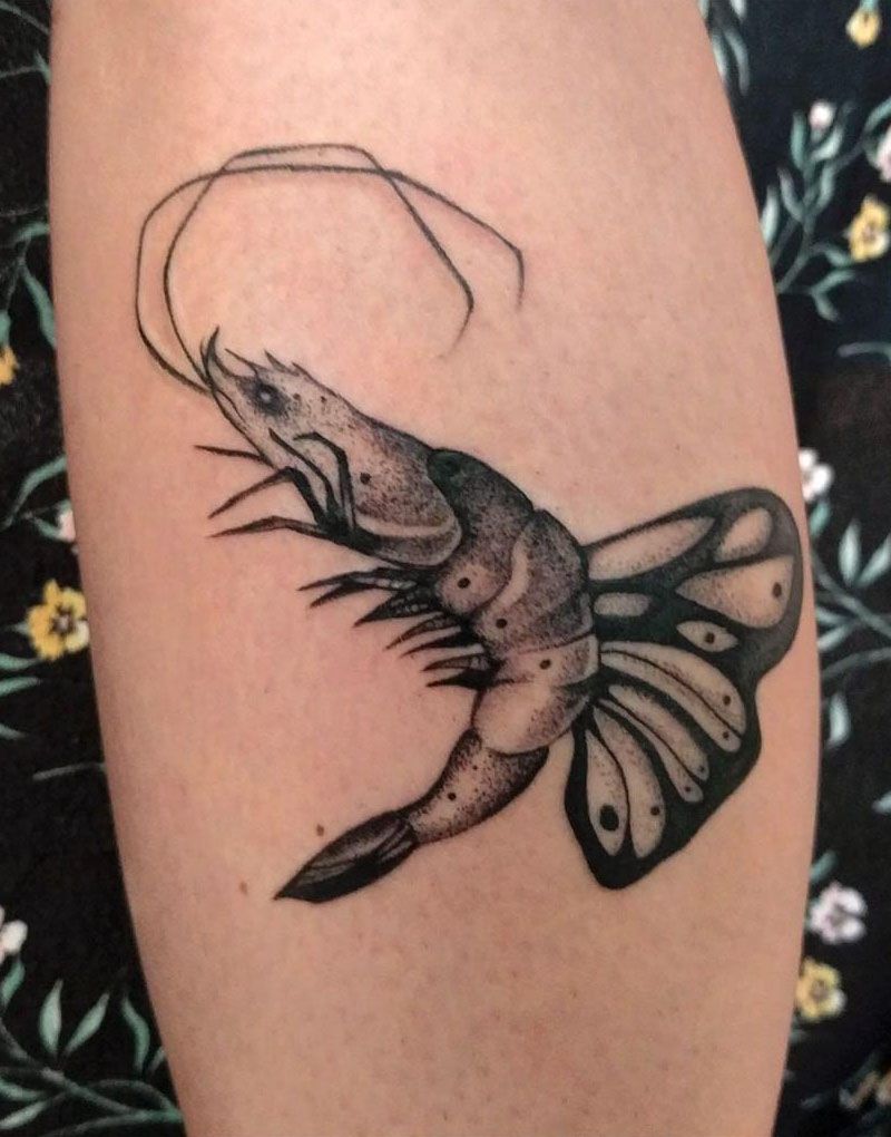 30 Pretty Shrimp Tattoos to Inspire You