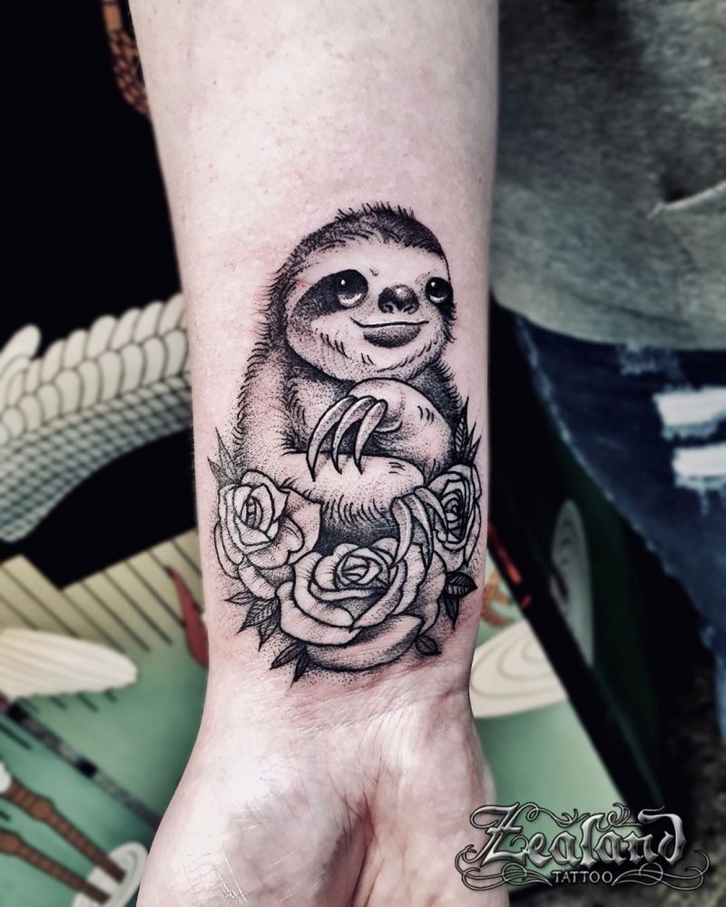 30 Cute Sloth Tattoos for You to Enjoy