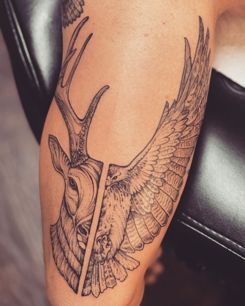 30 Pretty Stag Tattoos That Improve Your Taste