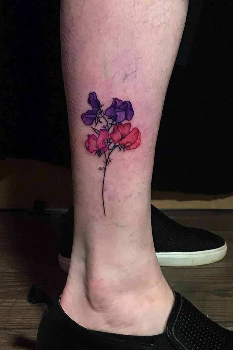 30 Pretty Sweet Pea Tattoos You Will Love