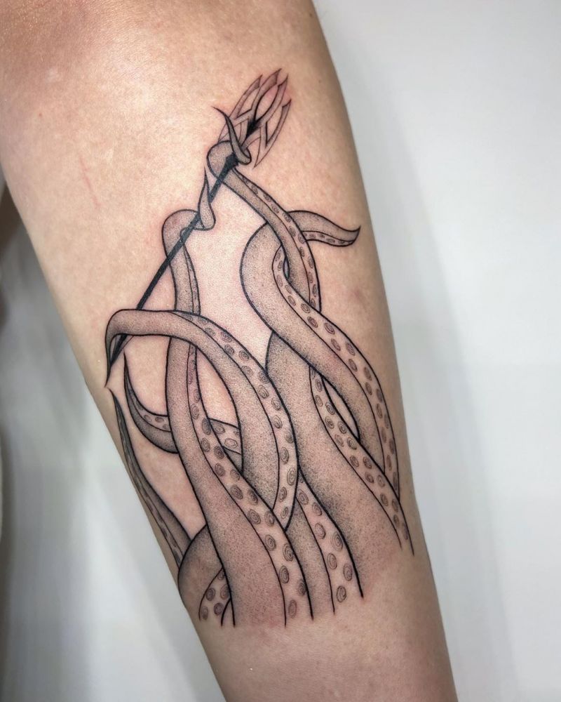 30 Creative Trident Tattoos for Your Inspiration