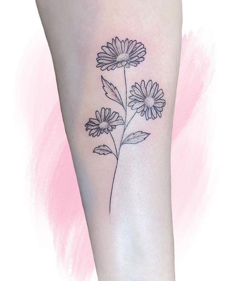 30 Pretty Aster Tattoos for Your Inspiration