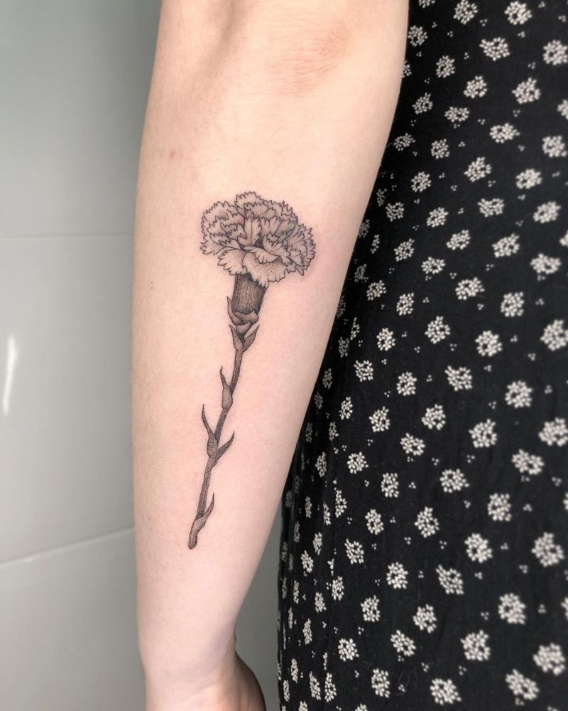 30 Pretty Carnation Tattoos You Will Love