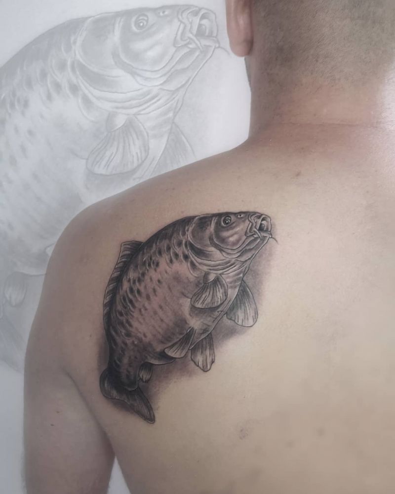 30 Pretty Carp Tattoos to Inspire You