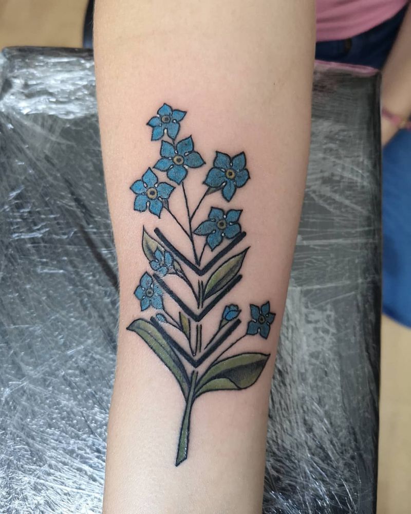 30 Pretty Forget Me Not Tattoos for Your Inspiration