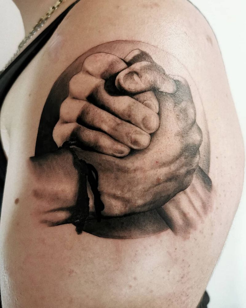 30 Creative Handshake Tattoos You Will Love