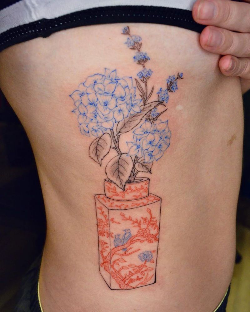 30 Elegant Hydrangea Tattoos for Women You Will Love