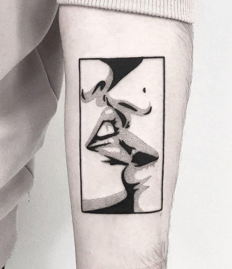 30 Pretty Kiss Tattoos You Will Love