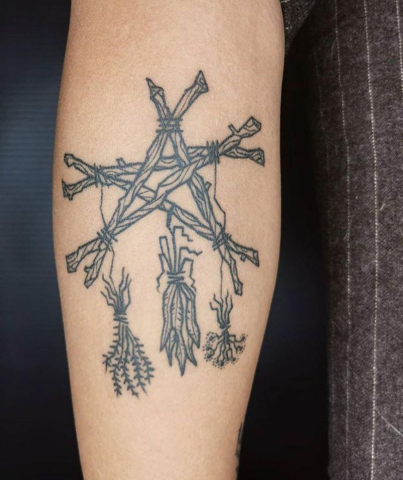 30 Creative Pentacle Tattoos to Inspire You