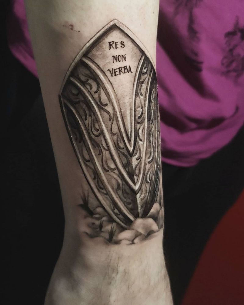 30 Creative Shield Tattoos You Will Love